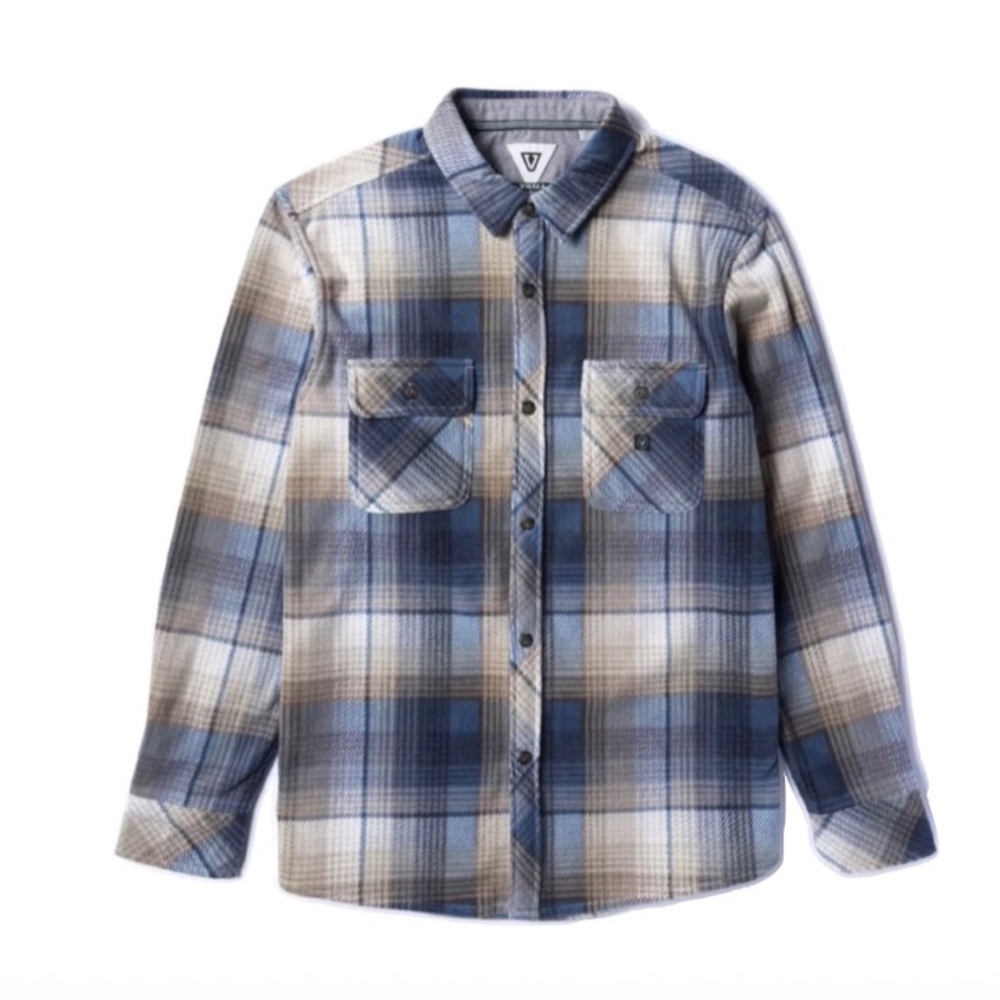 VISSLA Eco-Zy LS Polar Flannel Shirt Button Shirt Jacket Shacket Sz S